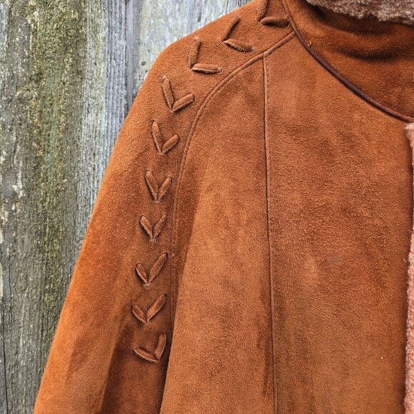 Vintage Turkis Tukku Penny Lane Shearling Sheepskin Coat Womens L Full Length - Picture 3 of 14